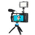 PULUZ 4 in 1 Bluetooth Handheld Vlogging Live Broadcast LED Selfie Light Smartphone Video Rig Kit...