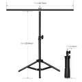 67cm T-Shape Photo Studio Background Support Stand Backdrop Crossbar Bracket with Clips, No Backd...