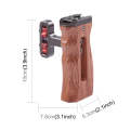 PULUZ Universal Side Wooden Handle Handgrip with Cold Shoe for DSLR Camera Cage(Bronze)