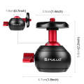 PULUZ 360 Degree Panoramic Metal Tripod Ball Head Adapter(Red)