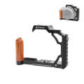 For Nikon ZFC PULUZ Wood Handle Metal Camera Cage Stabilizer Rig(Black)