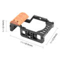 For Sony Alpha 7C / ILCE-7C / A7C PULUZ Wood Handle Metal Camera Cage Stabilizer Rig