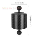 PULUZ 6.1 inch 15.5cm Length 80mm Diameter Dual Balls Carbon Fiber Floating Arm, Ball Diameter: 2...