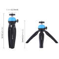 PULUZ Pocket Mini Tripod Mount with 360 Degree Ball Head for Smartphones, GoPro, DSLR Cameras(Blue)