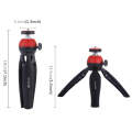 PULUZ Pocket Mini Tripod Mount with 360 Degree Ball Head for Smartphones, GoPro, DSLR Cameras(Red)