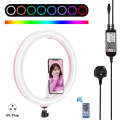 PULUZ 11.8 inch 30cm RGB Dimmable LED Ring Vlogging Selfie Photography Video Lights with Cold Sho...