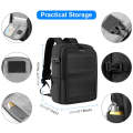 PULUZ Solar Power Outdoor Portable Camera Dual Shoulders Backpack Laptop Bag (Black)