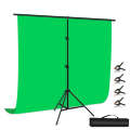 PULUZ 2x2m T-Shape Photo Studio Background Support Stand Backdrop Crossbar Bracket Kit with Clips...