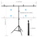 PULUZ 2x2m T-Shape Photo Studio Background Support Stand Backdrop Crossbar Bracket Kit with Clips...