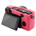 PULUZ Soft Silicone Protective Case for Sony ILCE-6300 / A6400(Rose Red)