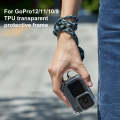 PULUZ Clear TPU Case with Lens Cap & Neck Strap For GoPro HERO12 Black /11 Black /10 Black /9 Bla...