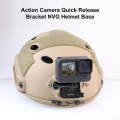 PULUZ Aluminum Quick Release Bracket NVG Helmet Mount for GoPro and Other Action Cameras (Black)