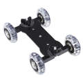 Floor Table Video Slider Track Dolly Car for DSLR Camera(Black)