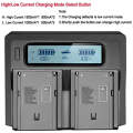 Dual Channel LCD Display Digital Battery Charger with USB Port for Sony BP-U30 / U60 / U90 Batter...