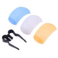 3 Colors Pop-up Flash Soft Flash Diffuser Kit  with White Diffuser / Blue Diffuser / Orange Diffu...