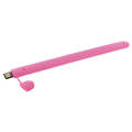 Silicone Bracelet USB Flash Disk with 4GB Memory(Pink)