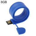 Silicone Bracelet USB Flash Disk with 8GB Memory(Dark Blue)
