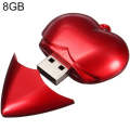 8GB Heart style USB Flash Disk(Red)