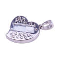 Silver Heart Shaped Diamond Jewelry USB Flash Disk, Special for Valentines Day Gifts (32GB)(Silver)