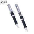 2 in 1 Pen Style USB Flash Disk, Black (2GB)