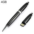 2 in 1 Pen Style USB Flash Disk, Black (4GB)