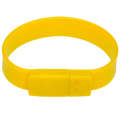 2GB Silicon Bracelets USB 2.0 Flash Disk(Yellow)