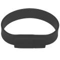 16GB Silicon Bracelets USB 2.0 Flash Disk(Black)