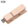 8 GB Wood Clip Style USB Flash Disk