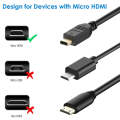 30cm Micro HDMI (Type-D) Male to Micro HDMI (Type-D) Female Adapter Cable