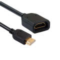 10cm HDMI 19 Pin Male to HDMI 19 Pin Female (AM-AF) Connector Adapter Cable(Black)