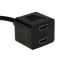 29.5cm DVI 24+1 Pin Male to 2 x HDMI Female Splitter Cable(Black)