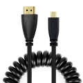 1.4 Version, Gold Plated Micro HDMI Male to HDMI Male Coiled Cable, Support 3D / Ethernet, Length...