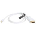 Mini DisplayPort to DVI 24+1 Male Cable Convertor adapter, Cable Length: 1.8M(White)