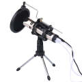 PS-5 Universal Live Broadcast Bracket Tripod Holder with Anti-spray Net & Microphone Clip & Shock...