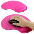 Ultra Slim Rubber Bottom & Cloth Sponge Wrist Supporter Mouse Pad(Magenta)