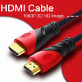 10m HDMI 1.4 Version 1080P Nylon Woven Line Red Black Head HDMI Male to HDMI Male Audio Video Con...