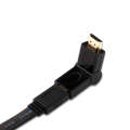 HDMI 19 Pin Male to HDMI 19Pin Female SWIVEL (180 Degree) Adaptor (Gold Plated)(Black)