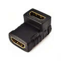 HDMI Angle Coupler (Female to Female) - 90 Degree (Gold Plated)(Black)