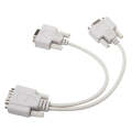 VGA SVGA HDB15 Male to 2 Female Splitter Cable