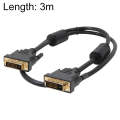 DVI 24+1P Male to DVI 24+1P Male Cable, Length: 3m(Black)