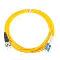 LC-ST Dual-Core Single Mode Fiber Optic Jumper,Length: 3m