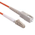 LC-SC Single-Core Multi Mode Fiber Optic Jumper,Length: 3m