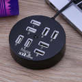 High Speed 8 Ports USB 2.0 Portable Round Hub, Length: 60cmRound Circular 8 Ports USB 2.0 Hub Mul...