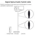 Digital Audio Optical Fiber Toslink Cable, Cable Length: 2m, OD: 4.0mm (Gold Plated)