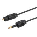 TOSLink Male to 3.5mm Male Digital Optical Audio Cable, Length: 0.8m, OD: 2.2mm(Black)