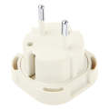 High Quality UK Plug to EU Plug AC Wall Universal Travel Power Socket Plug Adaptor(White)