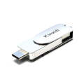 Kinzdi 64GB USB 3.0 + Type-C 3.0 Interface Metal Twister Flash Disk V11 (Silver)