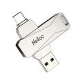 Netac U782C 128GB USB-C / Type-C + USB 3.0 360 Degrees Rotation Zinc Alloy Flash Drive OTG U Disk