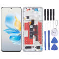 For Honor 100 Original LCD Screen Digitizer Full Assembly with Frame (Silver)