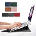 4 in 1 Universal Laptop Holder PU Waterproof Protection Wrist Laptop Bag, Size:13/14inch(Brown)